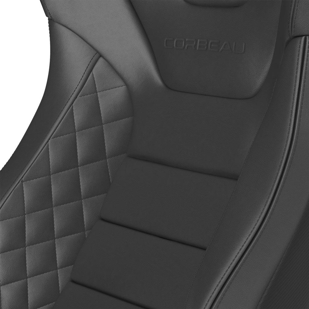 Corbeau Sportline RRS Racing Seat Pair  - Black Vinyl Diamond/Black Stitching