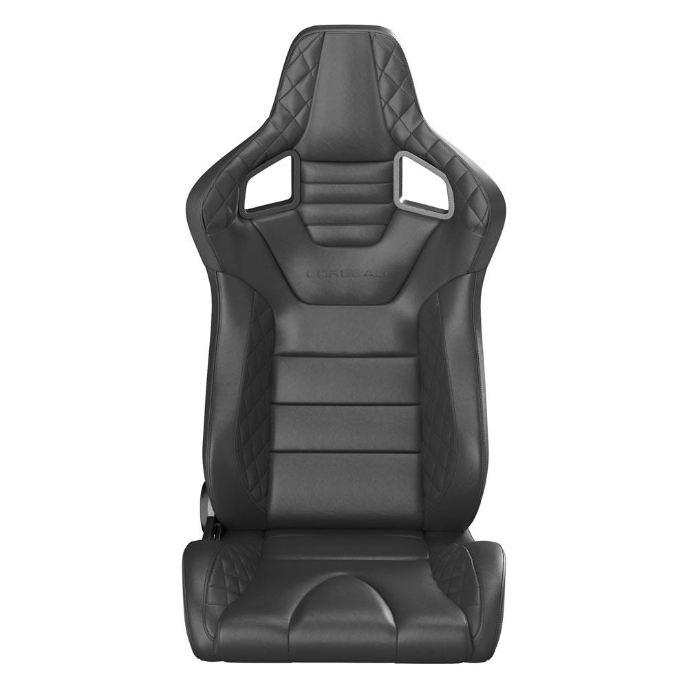 Corbeau Sportline RRS Racing Seat Pair  - Black Vinyl Diamond/Black Stitching