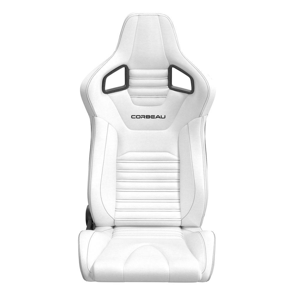 Corbeau Sportline RRS Racing Seat Pair - White Vinyl/Black Corbeau Sportline RRS Racing Seat Pair - White Vinyl/Black