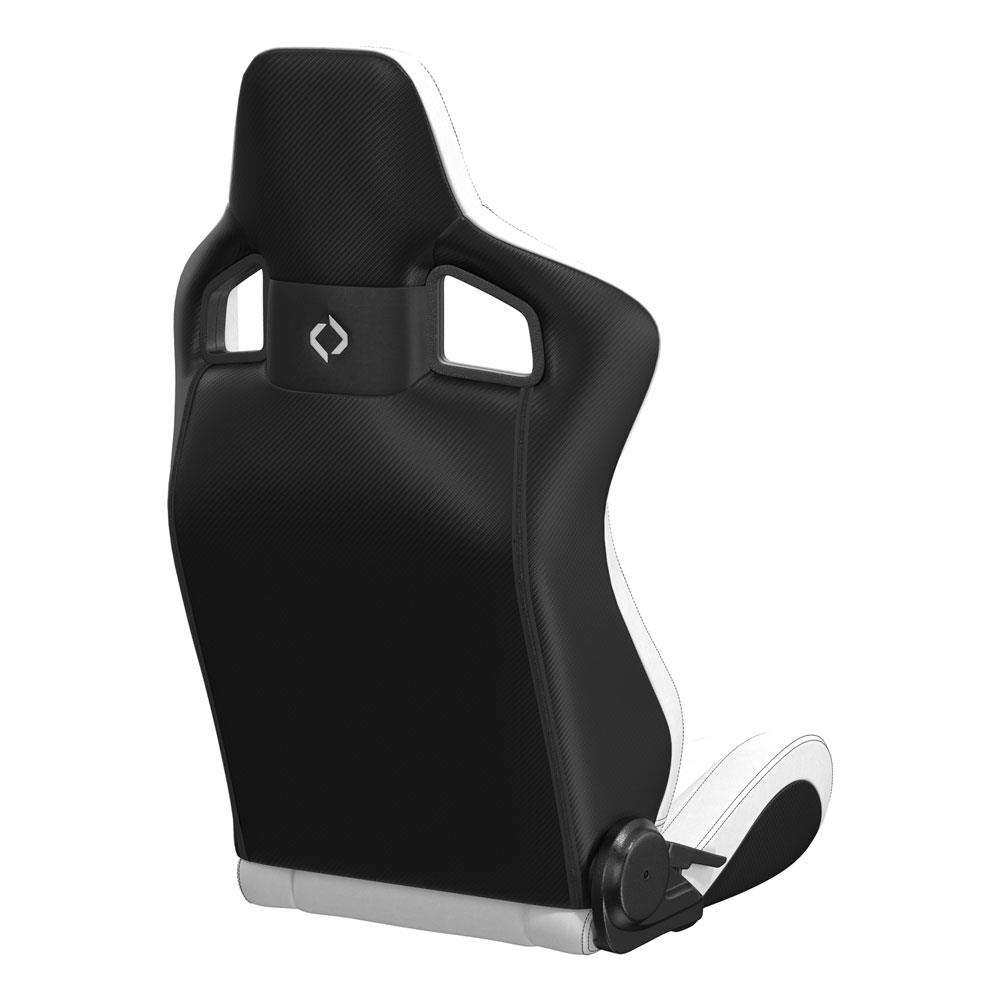 Corbeau Sportline RRS Racing Seat Pair  - White Vinyl/Black Stitching 