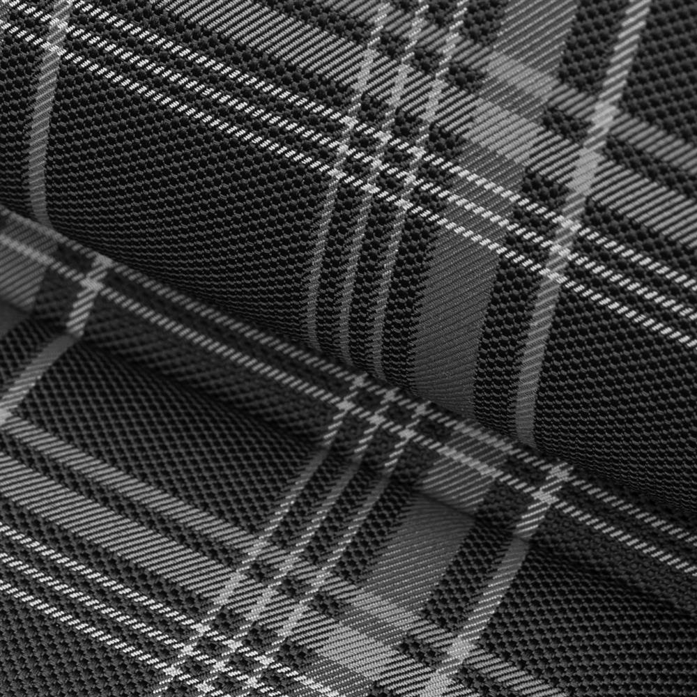 Corbeau Sportline RRX Reclining Seat - Black Vinyl w/ White Plaid Cloth