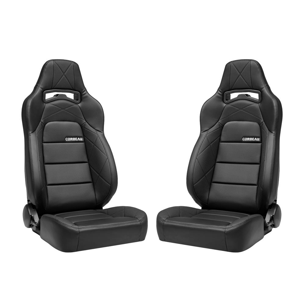 Corbeau Trailcat Seat Pair - Vinyl - Black