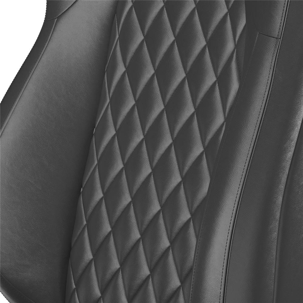 Corbeau Trailcat Seat Pair - Diamond Pattern  - Black Vinyl w/ Black Stitching
