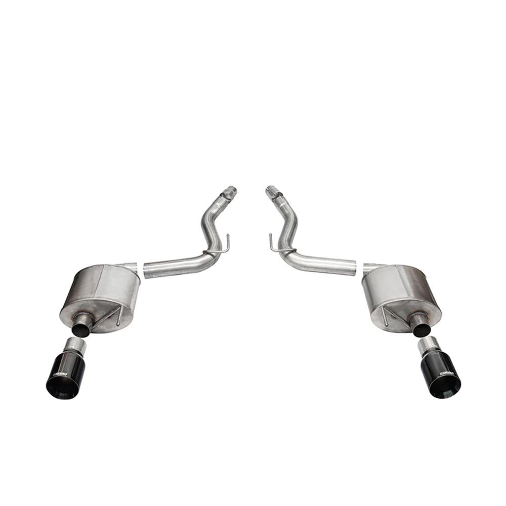 2024-25 Mustang Corsa Touring 3" Axle Back Exhaust  - Black Straight Cut Tips GT