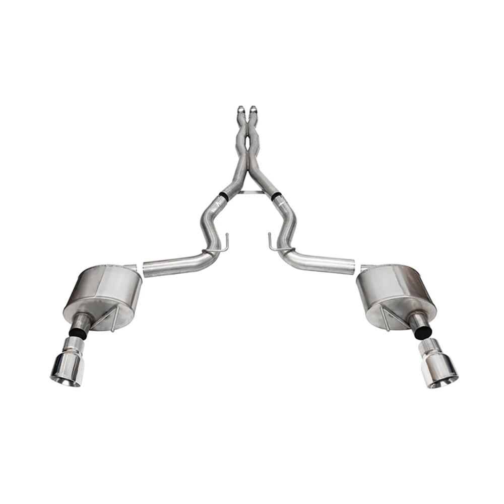2024-25 Mustang Corsa Xtreme 3" Cat Back Exhaust  - Polished Slash Cut Tips GT
