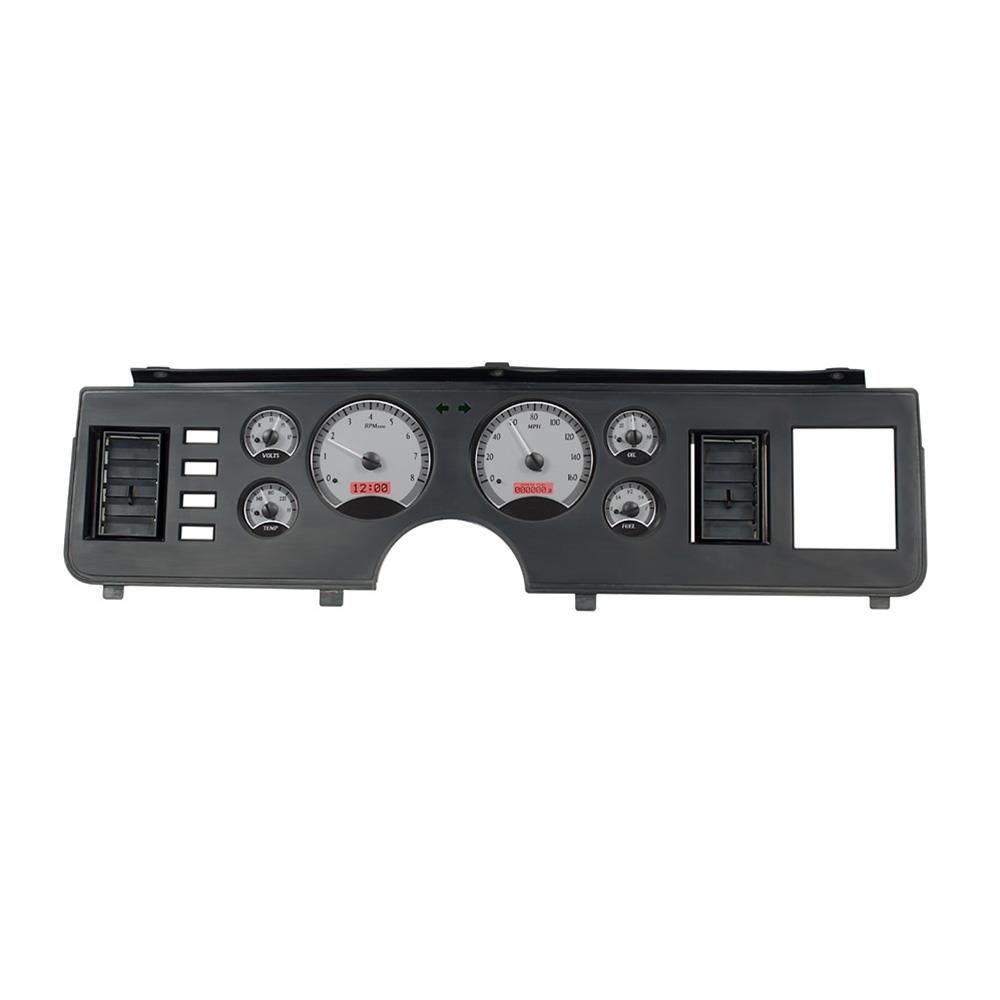 1979-86 Mustang Dakota Digital VHX Digital Instrument Cluster  - Satin Face w/ Red Backlighting
