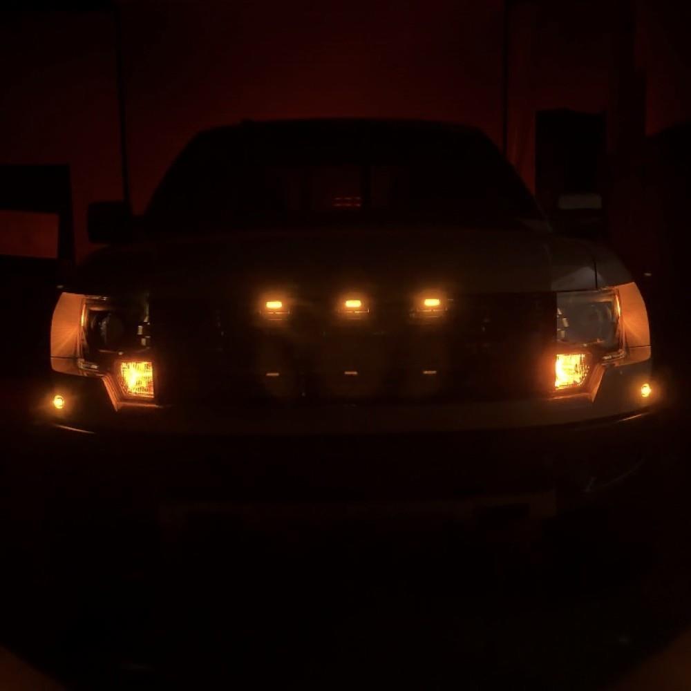 2010-14 F-150 Raptor LED Running Light & Grille Repair Bracket Kit  - Clear