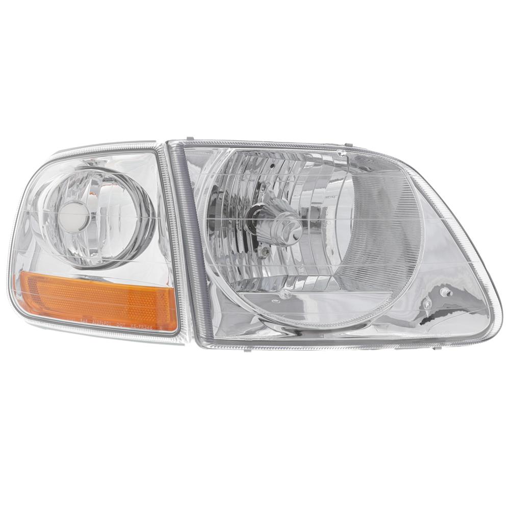 1999-00 F-150 SVT Lightning 01-04 Style Headlight & Fog Light Kit  - Clear Lens