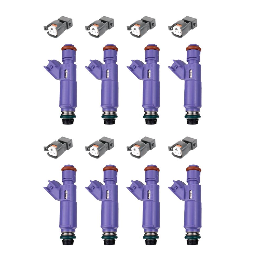 24lb Ford Mustang Fuel Injectors – Kit w/ Adapters (86-04)