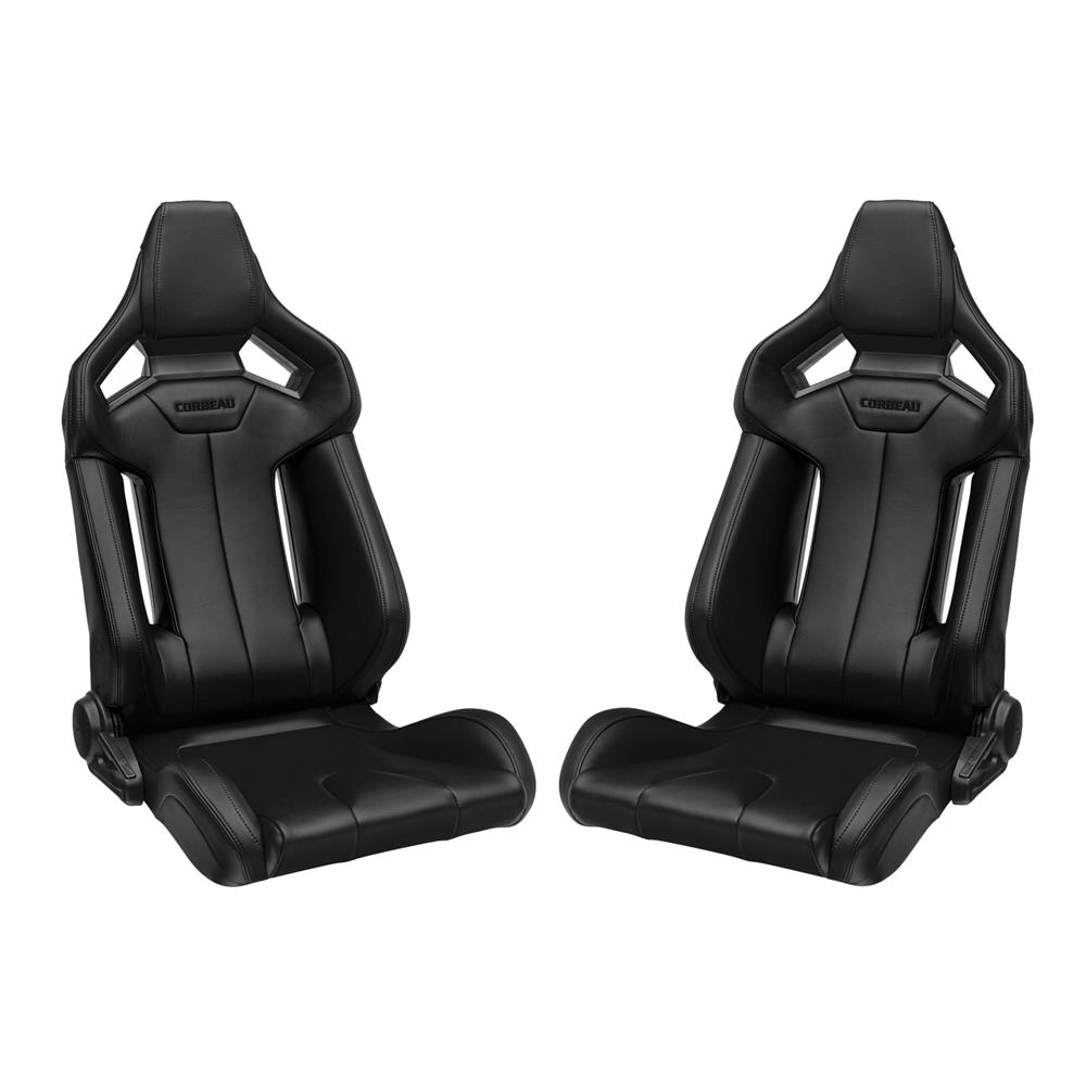 Corbeau FXR Reclining Seats Pair - Vinyl  - Black