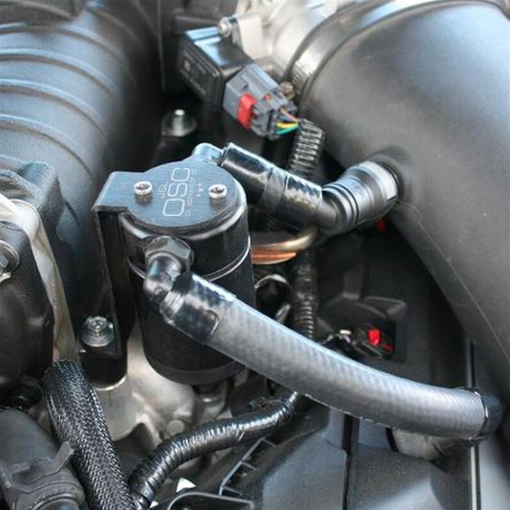 2011-2017 Mustang GT J&L 3.0 Oil Separator Driver Side - Supercharged - Black