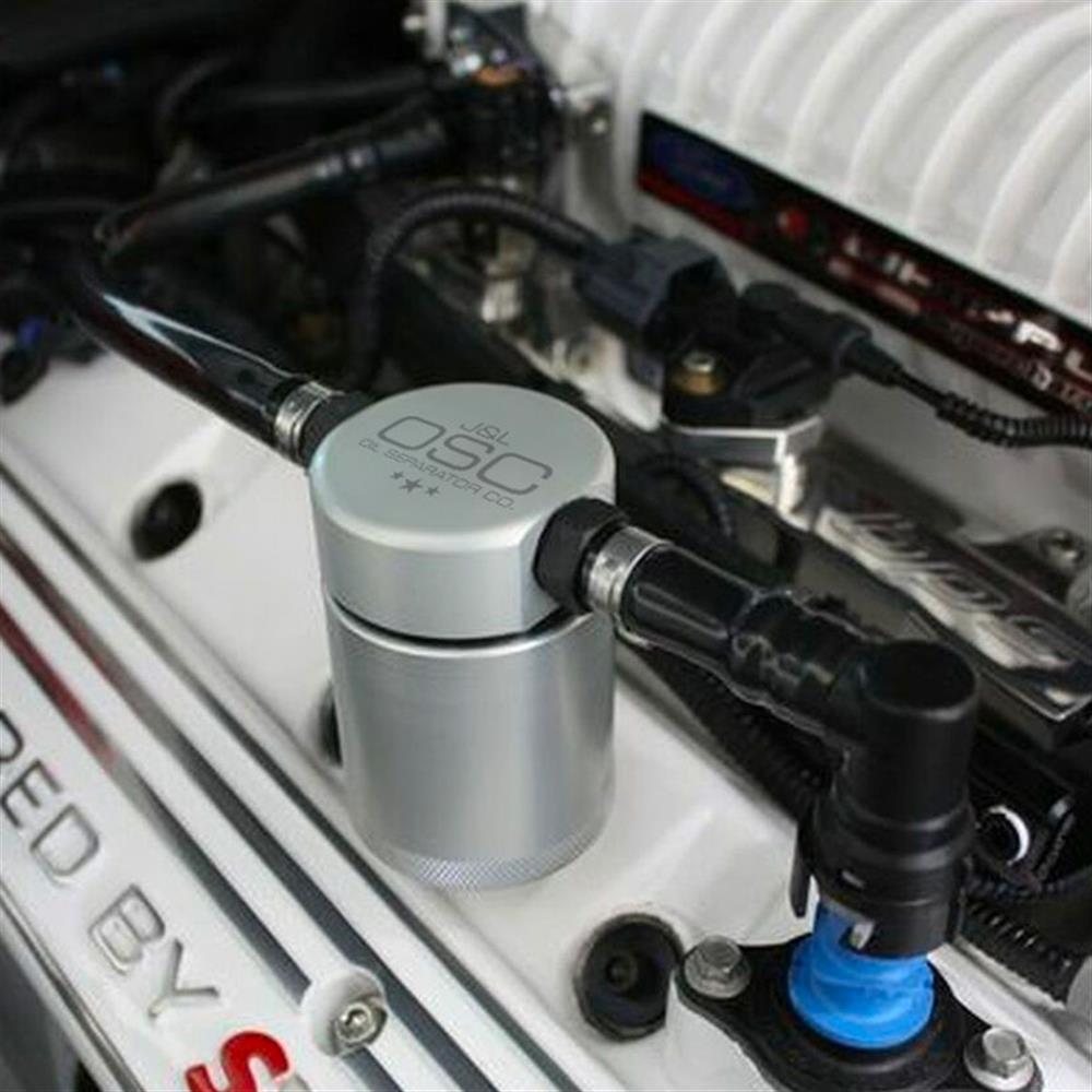 2007-2014 Mustang J&L 3.0 Oil Separator Passenger Side - Clear - GT500