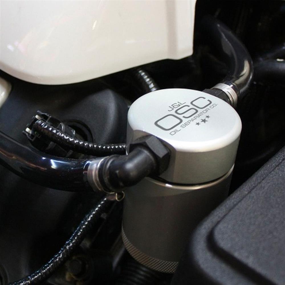 2011-17 Mustang J&L 3.0 Oil Separator Passenger Side  - Clear GT/Boss