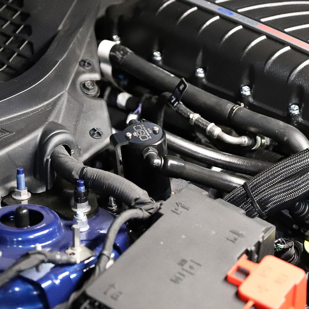2024-26 Mustang J&L 3.0 Oil Separator PCV Side - Whipple Supercharged  - Black 5.0