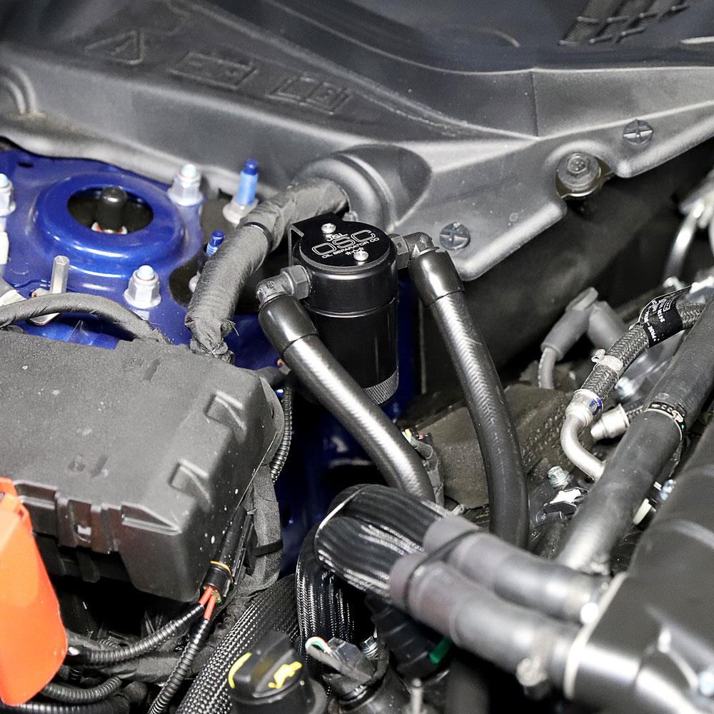 2024-26 Mustang J&L 3.0 Oil Separator PCV Side - Whipple Supercharged  - Black 5.0