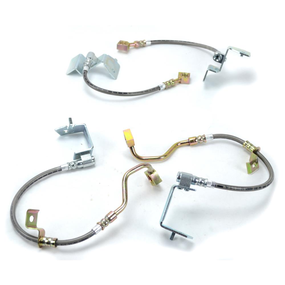 2005-2014 Mustang J&M Front & Rear Stainless Steel Brake Hoses W/ ABS