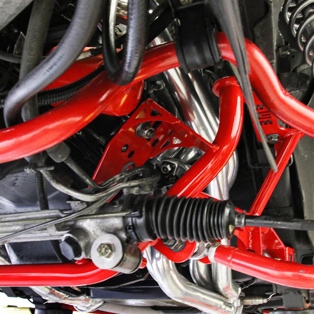 1979-04 Mustang BMR Tubular K-Member- Pushrod - Red 5.0/5.8