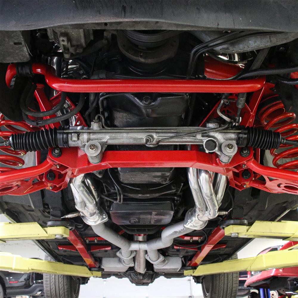 1979-04 Mustang BMR Premium Tubular K-Member With Spring Perches  - Pushrod - Red 5.0/5.8