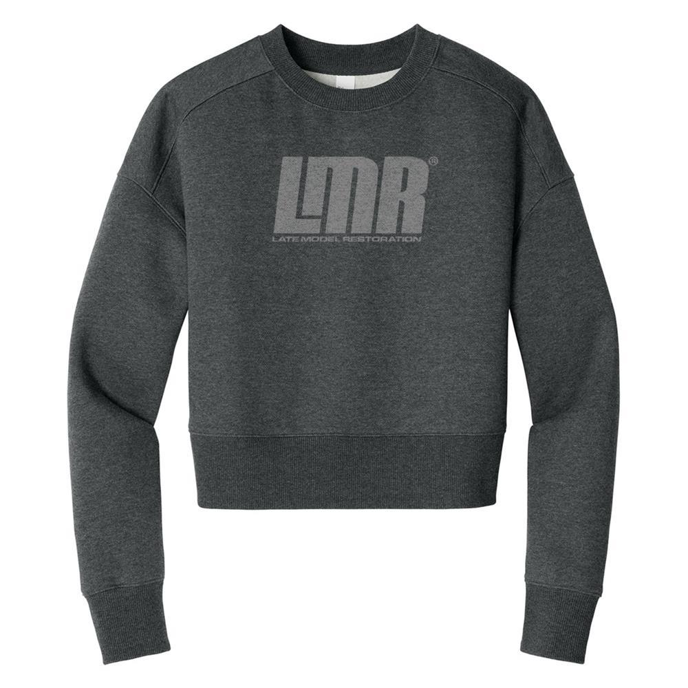LMR Women's Cropped Crew Fleece  - Heathered Charcoal