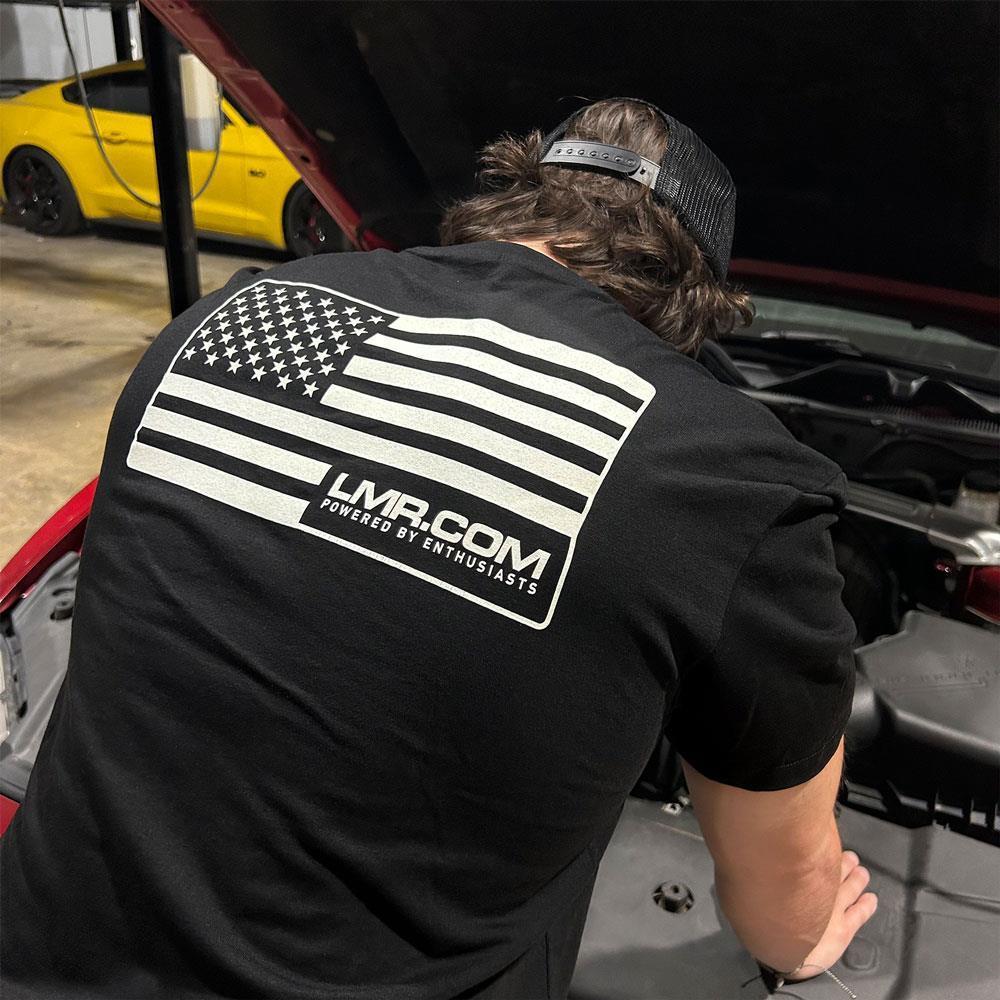 LMR USA T-Shirt  - Black