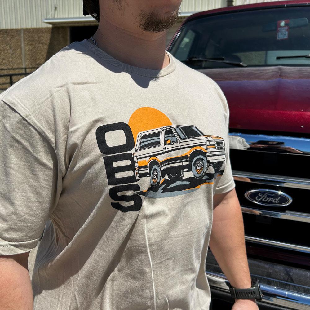 LMR OBS Bronco Retro Sun T-Shirt - XXL  - Desert Tan