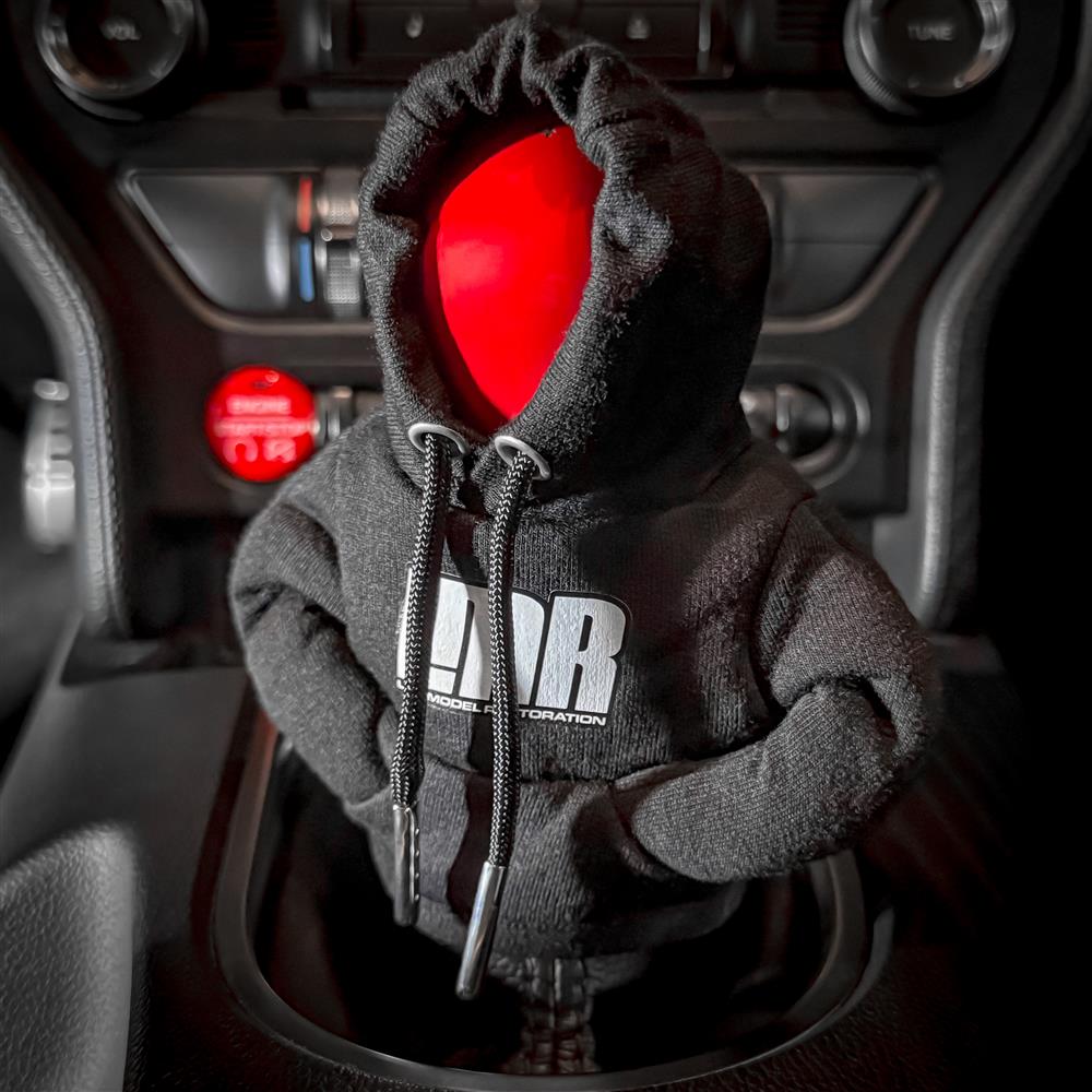 LMR Shift Knob Hoodie - Black w/ Red Lining