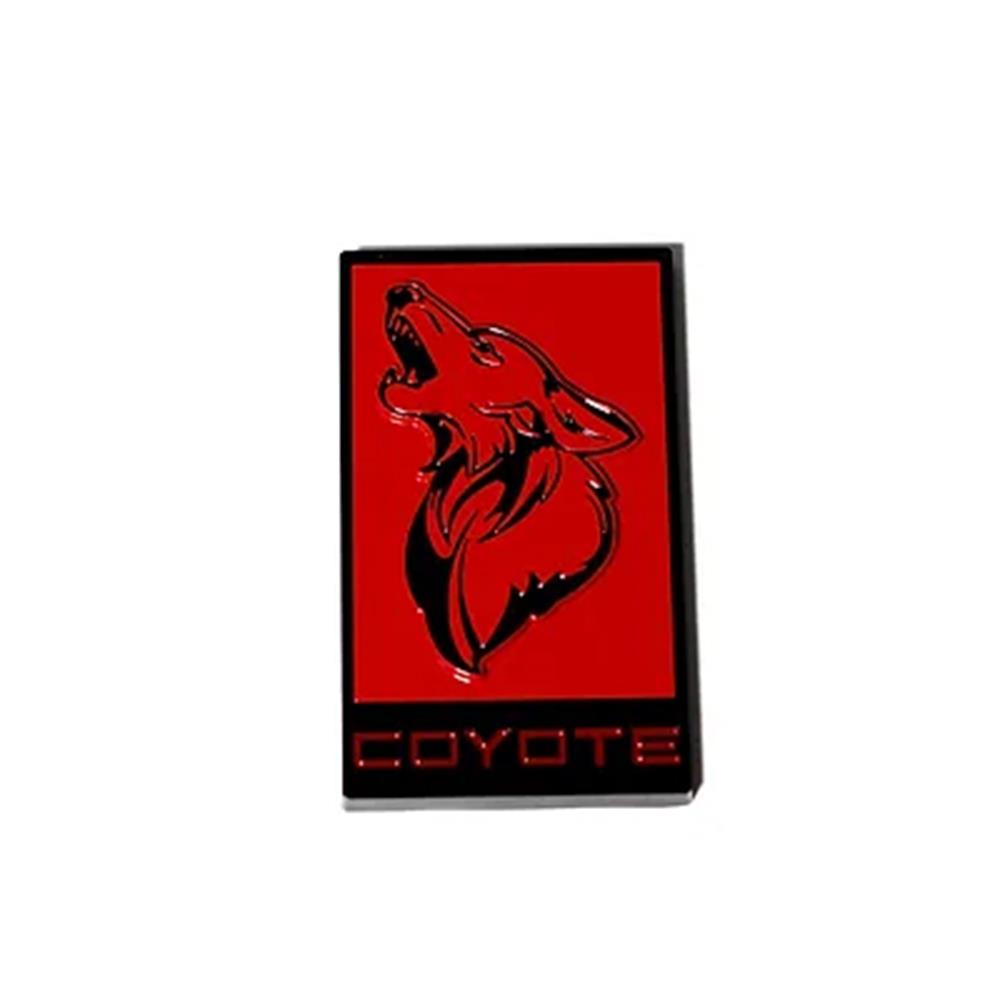 Mustang V3 Coyote Emblem - Red W/ Black (79-25) - LMR