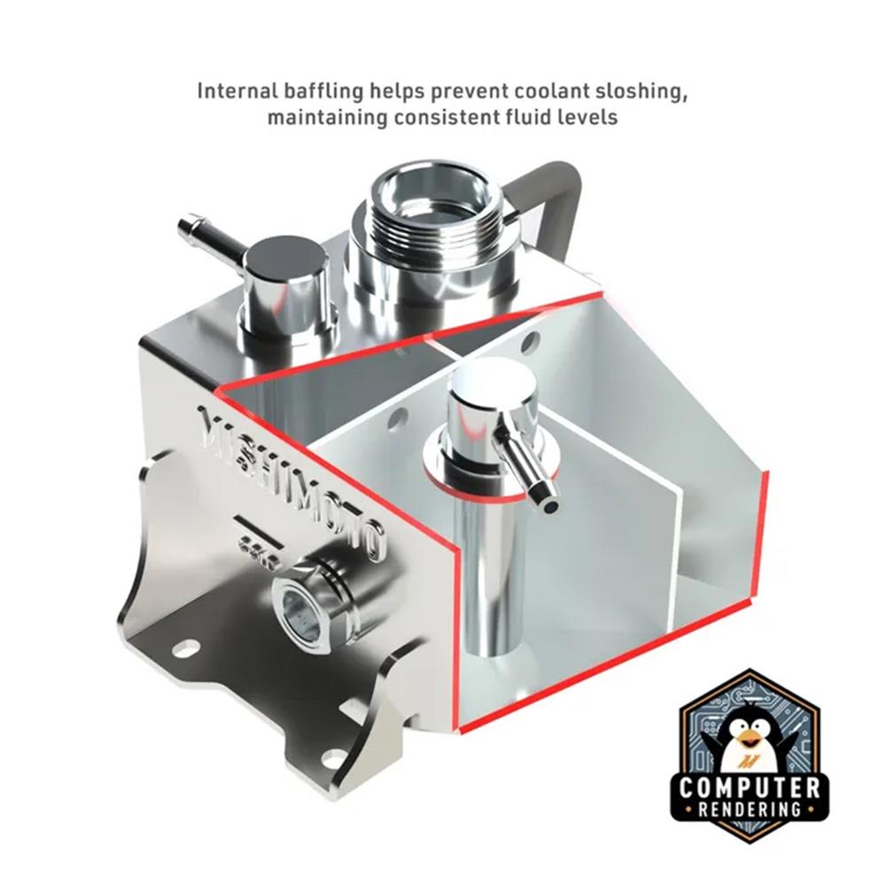 2024-26 Mustang Mishimoto  Aluminum Coolant Tank - Black
