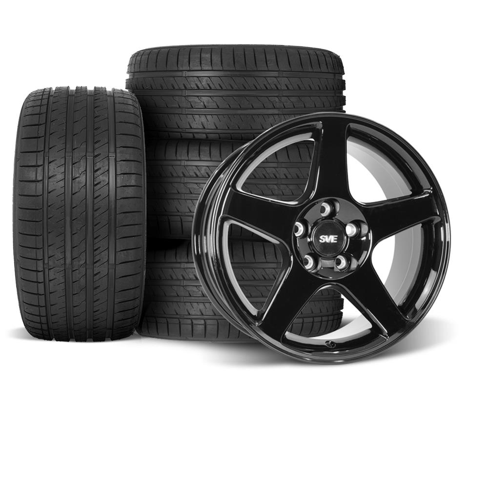 1994-04 Mustang SVE 03 Cobra Wheel & Sumitomo Tire Kit  - 17x9 - Black