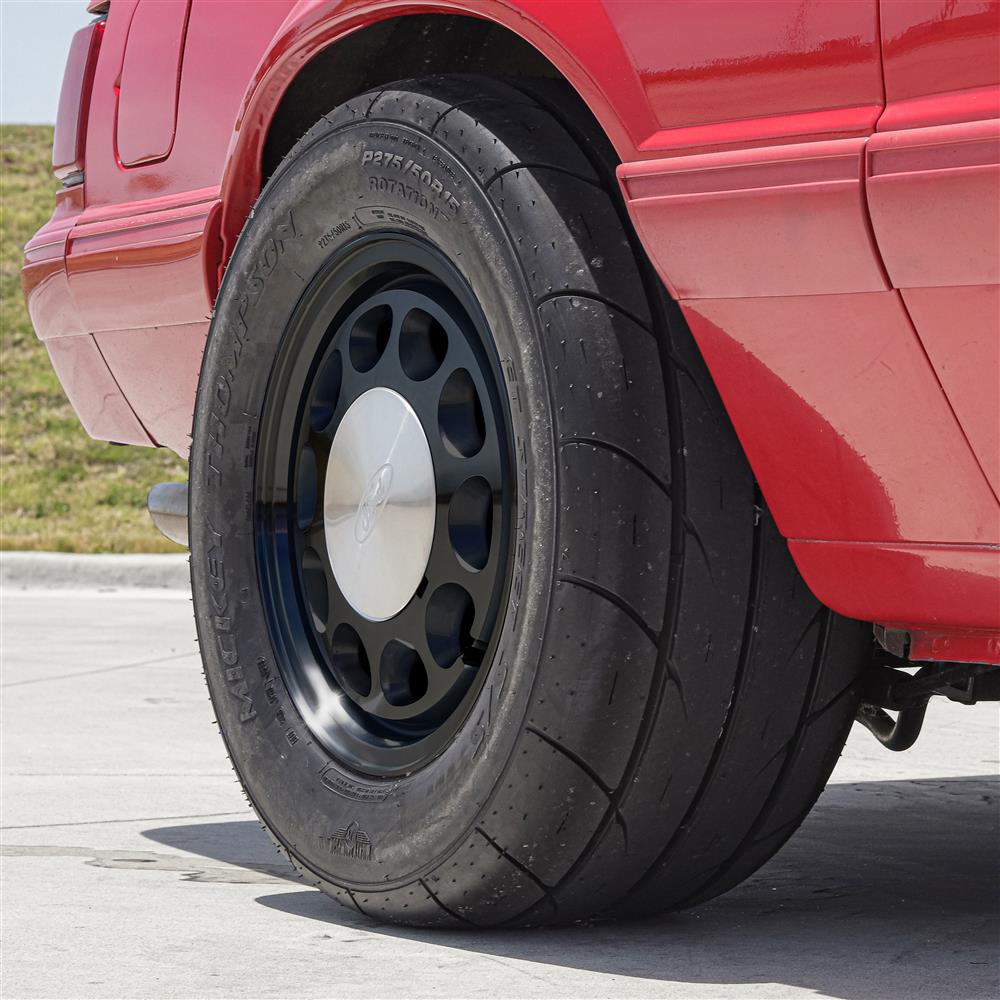 1979-93 Mustang 4 Lug 10-Hole Rear Wheel Kit - 15x9  - Black