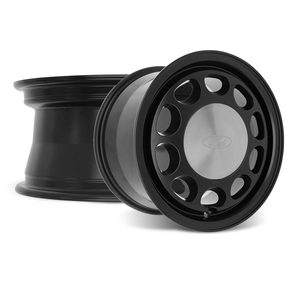 1979-93 Mustang 4 Lug 10-Hole Rear Wheel Kit - 15x9  - Black