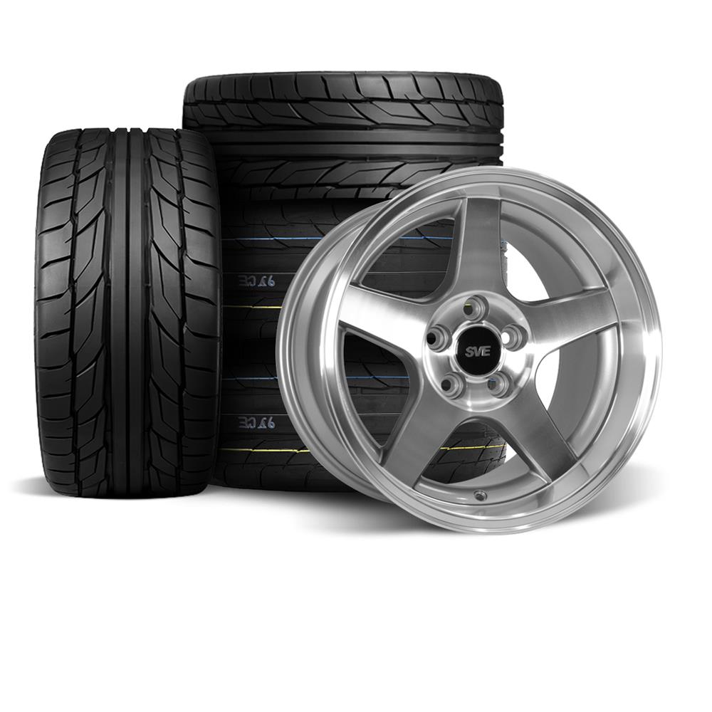1994-04 Mustang SVE 03 Cobra Wheel & Nitto Drag Tire Kit - 17x9/10.5  - Machined - Deep Dish