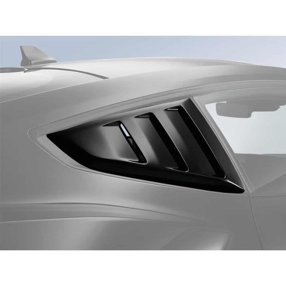 Mustang Air Design Quarter Window Louvers Gloss Black (2425) VPR3Z