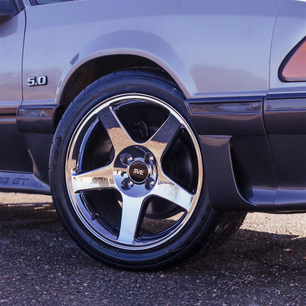 1979-93 Mustang SVE 4 Lug 03 Cobra Wheel Kit - 17x8/10  - Chrome