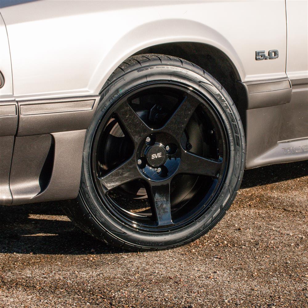 1979-93 Mustang SVE 4 Lug 03 Cobra Wheel Kit - 17x8/9  - Black