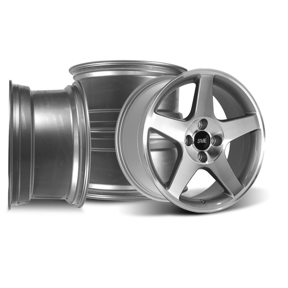 1979-93 Mustang SVE 4 Lug 03 Cobra Wheel Kit - 17x8/9  - Machined