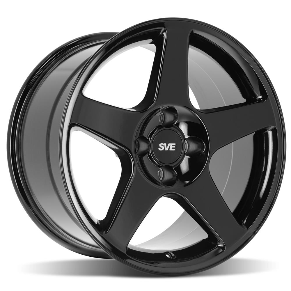 1979-93 Mustang SVE 4 Lug 03 Cobra Wheel Kit - 17x8  - Black