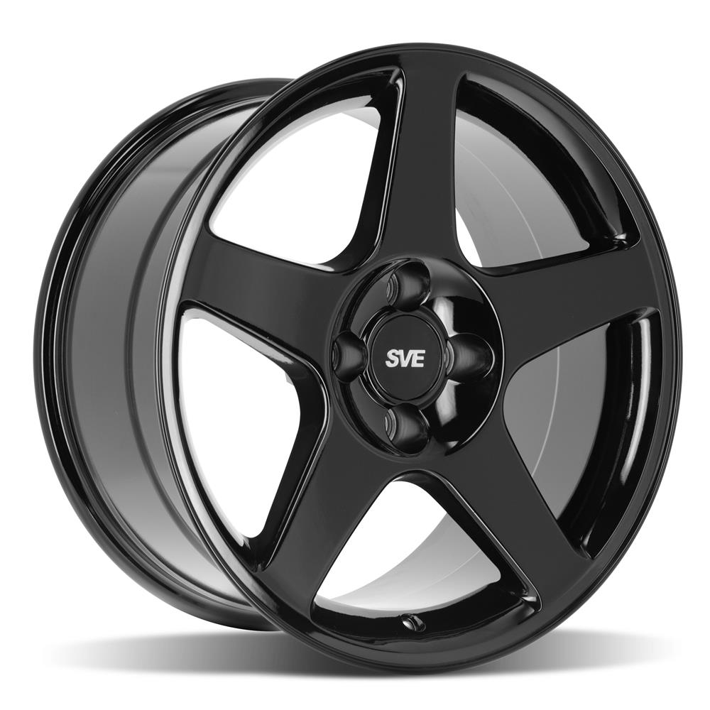 1979-93 Mustang SVE 4 Lug 03 Cobra Wheel & Nitto Tire Kit  - 17x8/9  - Black
