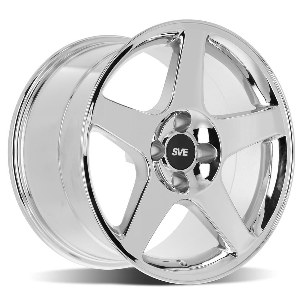 1979-93 Mustang SVE 4 Lug 03 Cobra Wheel & Nitto Tire Kit - 17x8/9  - Chrome