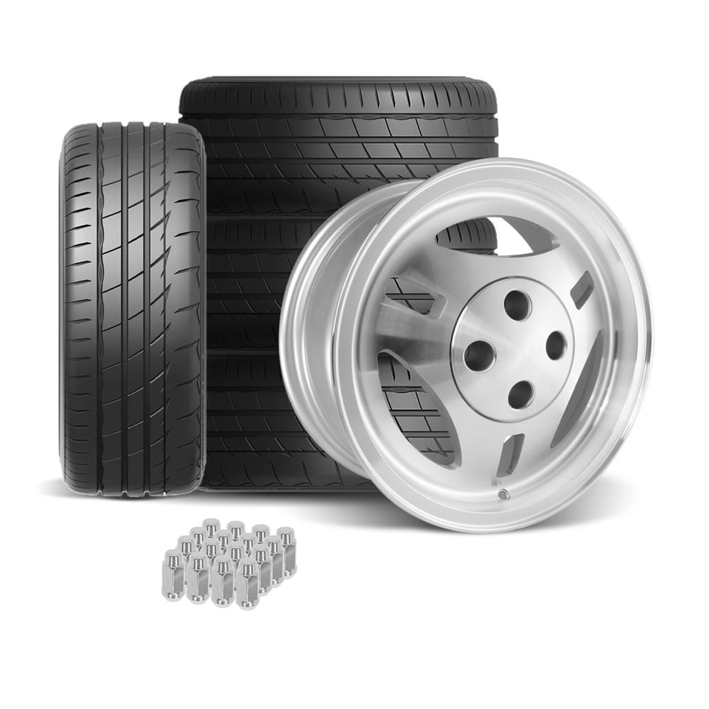 Mustang 4 Lug TRX R390 Style Wheel & Firestone Tire Kit - 16x7 (79-93)