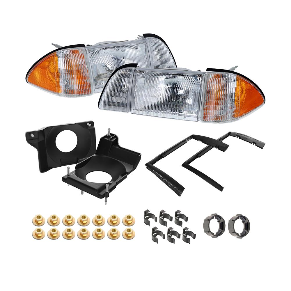1987-93 Mustang Complete OEM Style Headlight Kit
