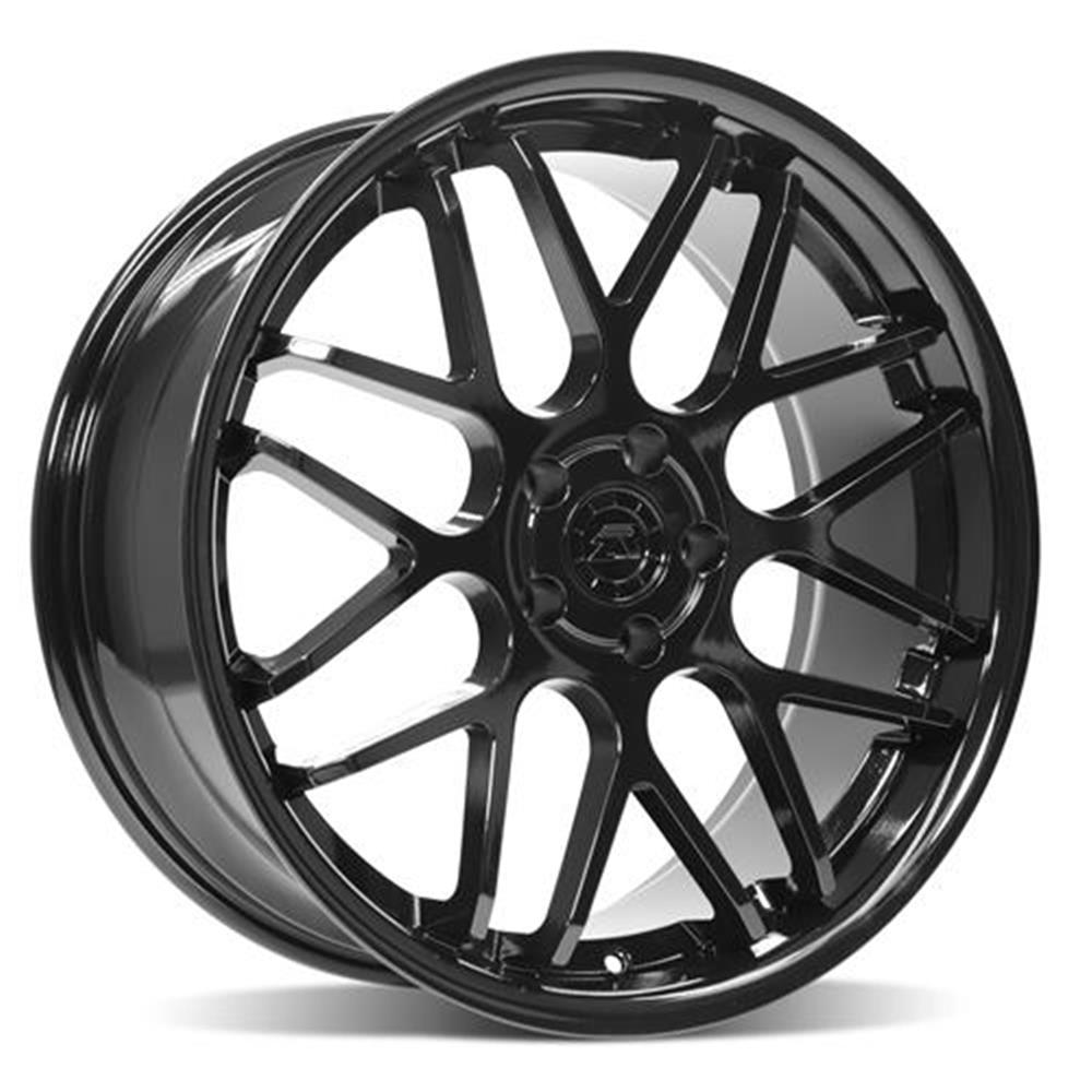 2024-26 Mustang Downforce Wheel & Nitto Tire Kit - 20x8.5 & 20x10  - Gloss Black