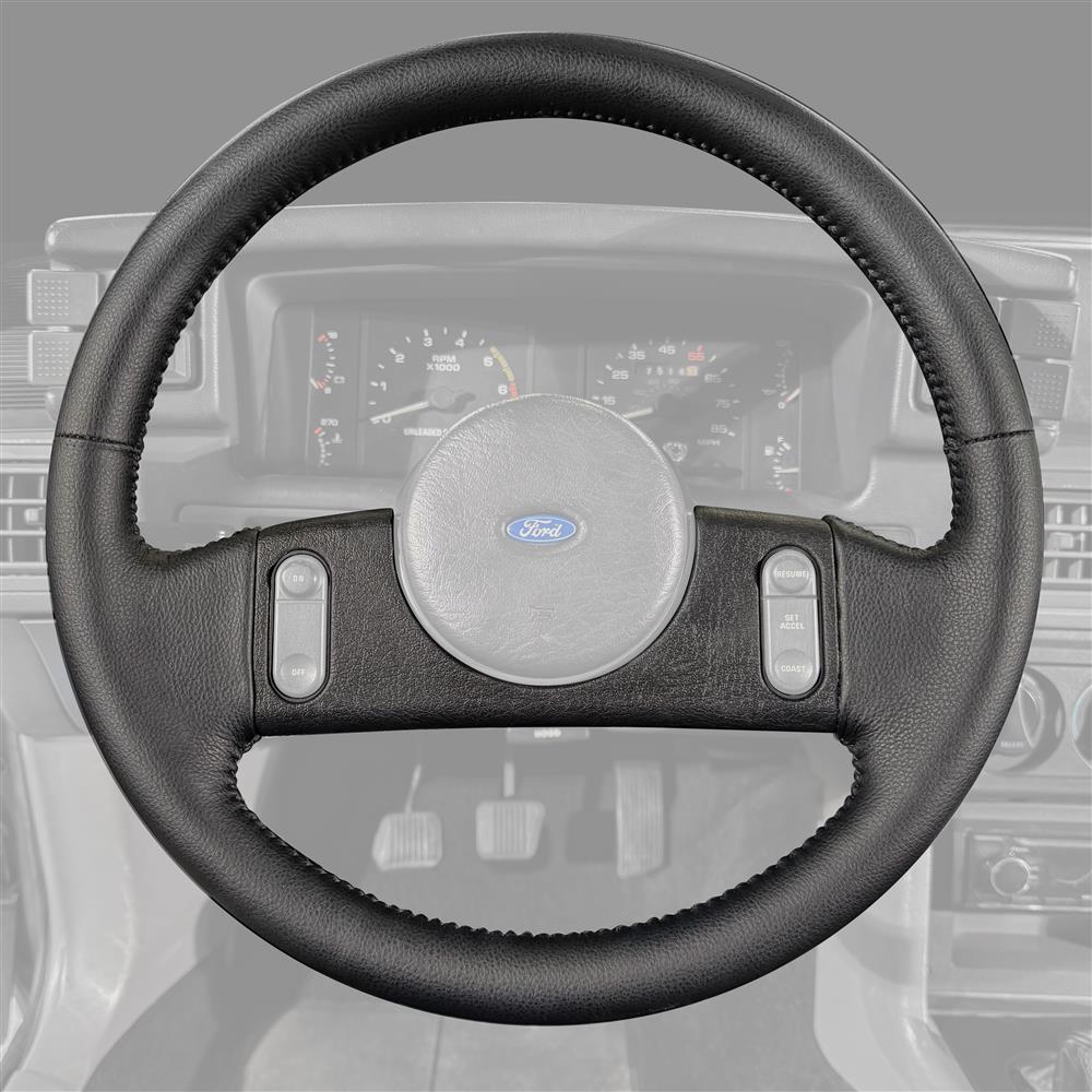 1987-89 Mustang Factory Style Steering Wheel - Cruise Control  - Black