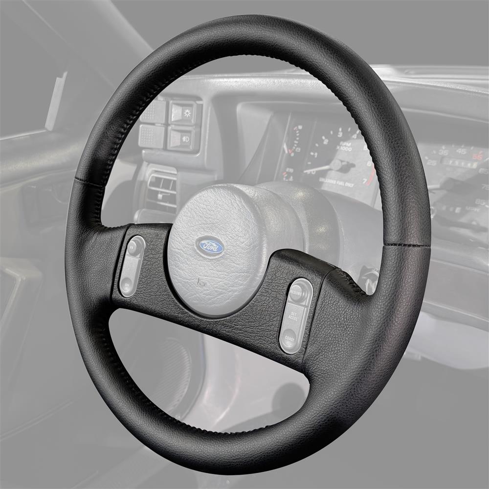 1987-89 Mustang Factory Style Steering Wheel - Cruise Control  - Black