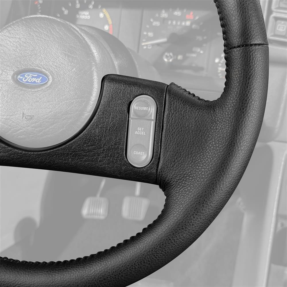 1987-89 Mustang Factory Style Steering Wheel - Cruise Control  - Black