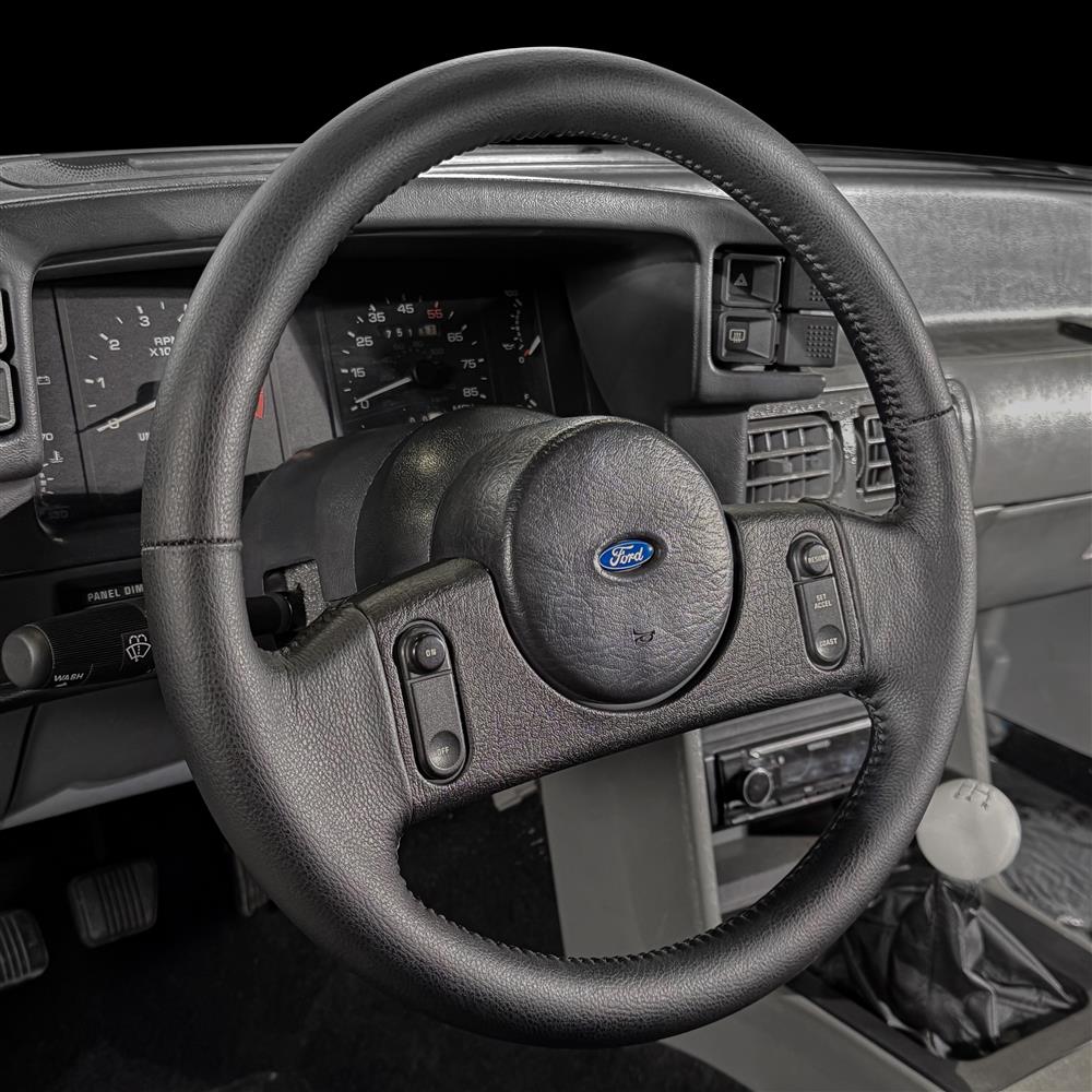 1987-89 Mustang Factory Style Steering Wheel - Cruise Control  - Black