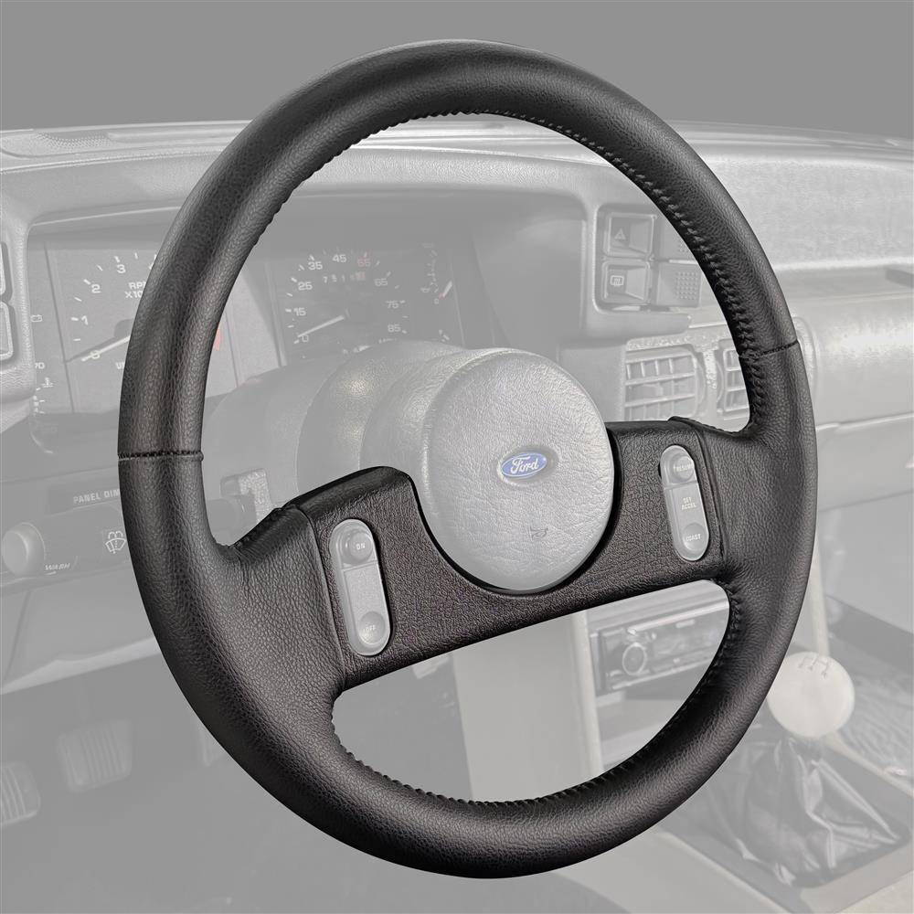 1987-89 Mustang Factory Style Steering Wheel - Cruise Control  - Black