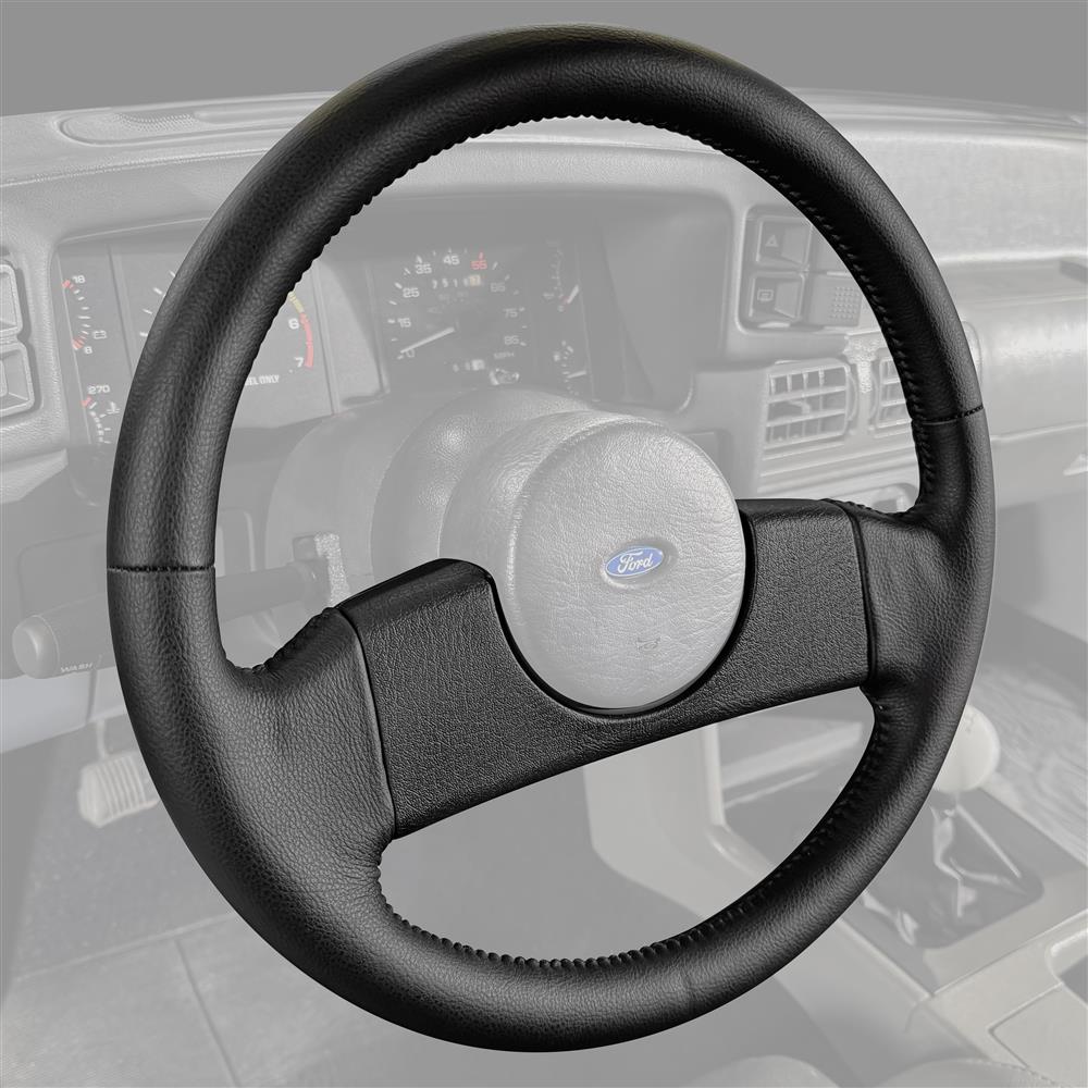 1987-89 Mustang Factory Style Steering Wheel - Non-Cruise Control  - Black