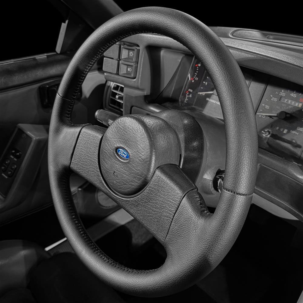 1987-89 Mustang Factory Style Steering Wheel - Non-Cruise Control  - Black