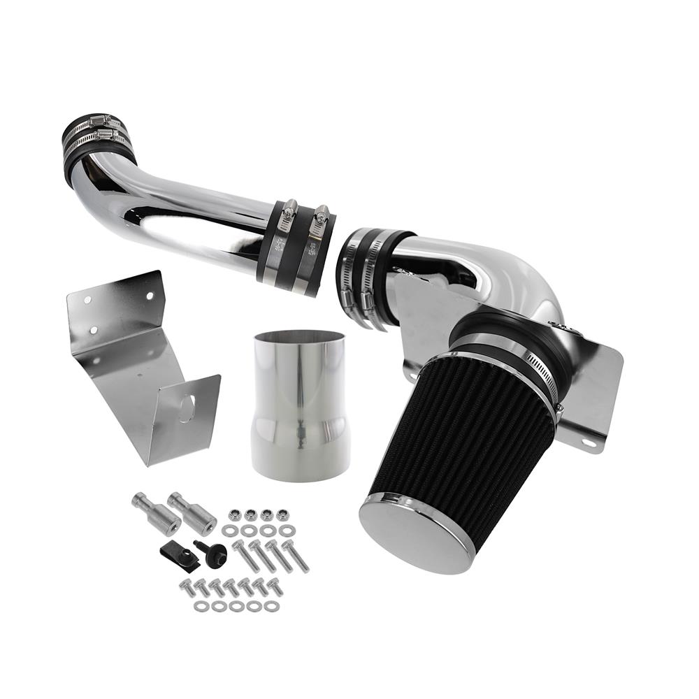 1986-88 Mustang Fenderwell Cold Air Intake Kit - Chrome 5.0